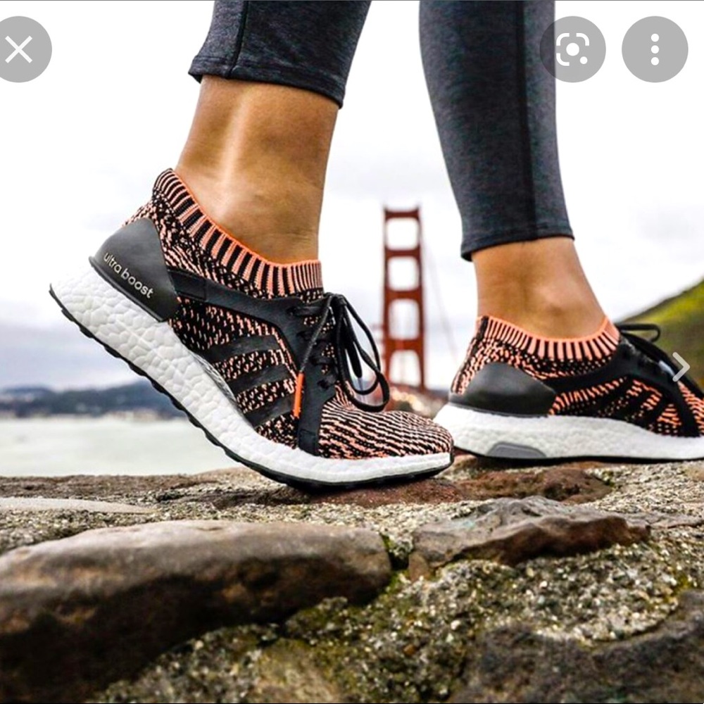 Adidas Women’s Ultraboost X, Coral/Black/Blue, 7.5